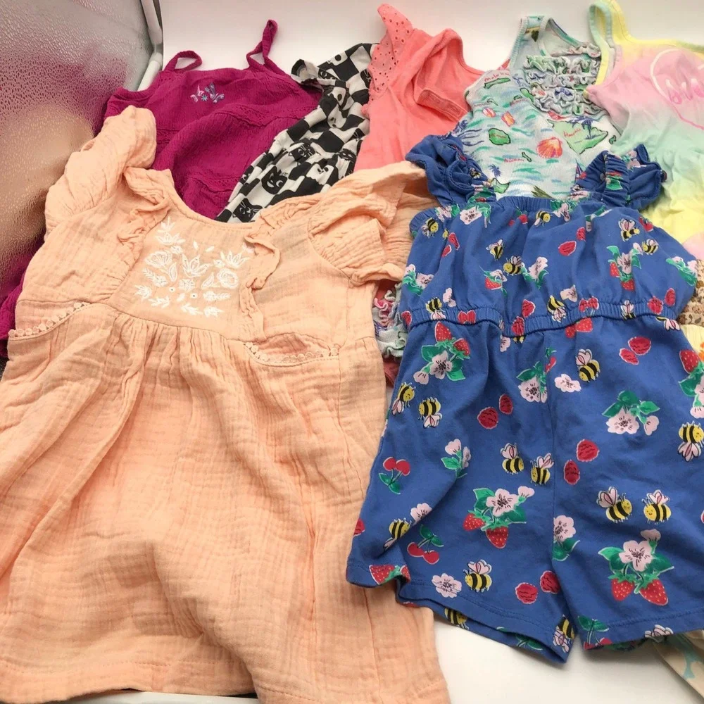 Girls 3T Spring Summer Dresses BUNDLE Bloomers Tank‎ Dress Sleeveless Floral